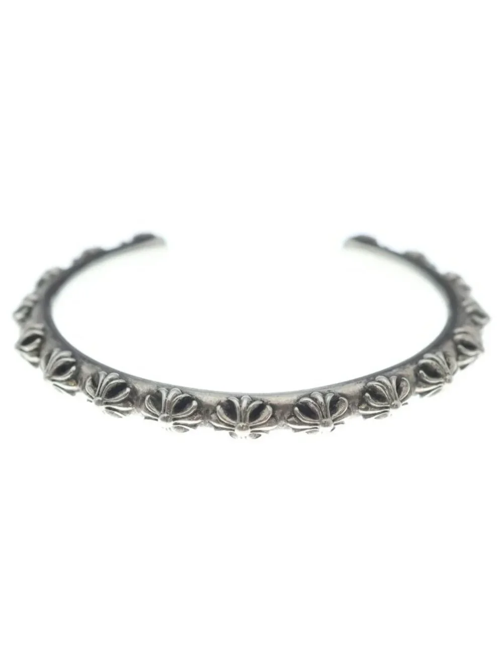 Chrome Hearts Bangle Cross Band Bracelet Silver
